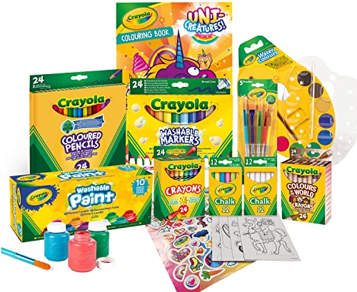 Crayola, Mega Mal- und Ausmal-Set mit Stickern, kreative Beschäftigung und Geschenk für Kinder, ab 6 Jahren von CRAYOLA