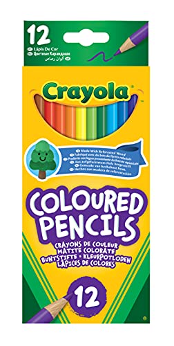 CRAYOLA Colouring Pencils - Assorted Colours (Pack of 12) , A Must-Have for All Kids Arts & Crafts Sets , Ideal for Kids Aged 3+ von CRAYOLA