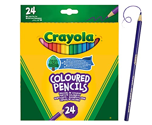 CRAYOLA - Buntstifte, Perfekt zum Zeichnen in Schule und Freizeit, Set mit 24 Sortierten Farben, 3624 von CRAYOLA