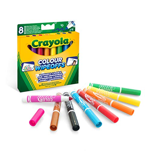 CRAYOLA - Abwaschbare Whiteboard-Marker, 8 Farben, dicke konische Spitze, 03-8223 von CRAYOLA
