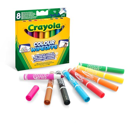 CRAYOLA - Abwaschbare Whiteboard-Marker, 8 Farben, dicke konische Spitze, 03-8223 von CRAYOLA