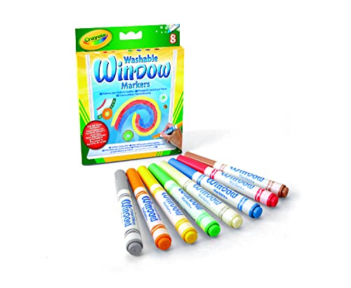 Crayola - 8 auswaschbare Fensterfilzstifte von CRAYOLA