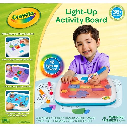 Crayola 811482 Beleuchtetes Aktivitätsbrett Spielzeug, Mehrfarbig/Meereswellen (Ocean Tides), 1.88 x 11.88 x 11.38 inches von CRAYOLA