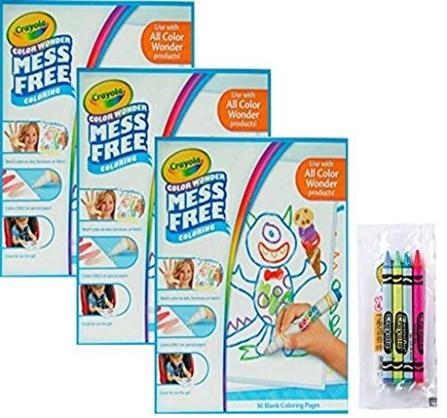 Crayola Color Wonder Drawing Paper, 90 Sheets, Bundled with a 4-Pack of Cello Wrapped Crayola Crayons von CRAYOLA