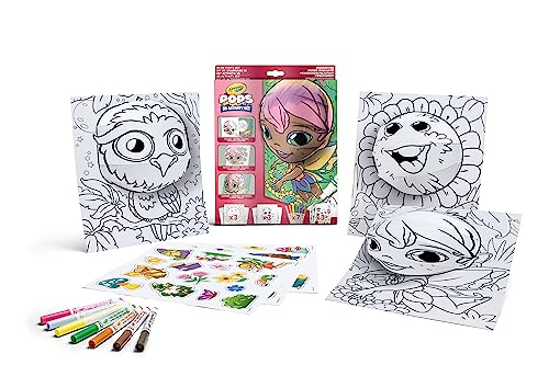 CRAYOLA POPS - 3D-Aktivitätsset, zum Ausmalen und Erstellen von 3D-Bildern, kreative Beschäftigung und Geschenk für Kinder, Thema Fantasiefiguren, ab 6 Jahren, 04-2801 von CRAYOLA