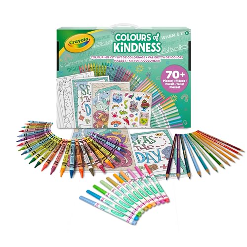 Crayola - Colours of Kindness, Farbenkoffer, 70 Teile +, Filzstifte, Wachsmalstifte, Buntstifte, Ausmalblätter, Sticker, Kreatives Geschenk für Jungen und Mädchen ab 4 Jahren, 04-2941 Crayola - Colours of Kindness, Farbenkoffer, 70 Teile +, Filzstifte, Wachsmalstifte, Buntstifte, Ausmalblätter, Sticker, Kreatives Geschenk für Jungen und Mädchen ab 4 Jahren, 04-2941 von CRAYOLA