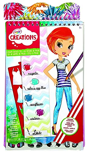 Crayola Creations, Malbuch Mode Kreieren, Kreative Beschäftigung und Geschenk für Mädchen, ab 8 Jahren, Mehrfarbig, 04-0476 von CRAYOLA