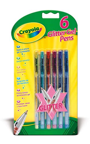 Crayola - Gel Pens, Gelstift mit Kugelmine, glitzer, 6 Stück von CRAYOLA