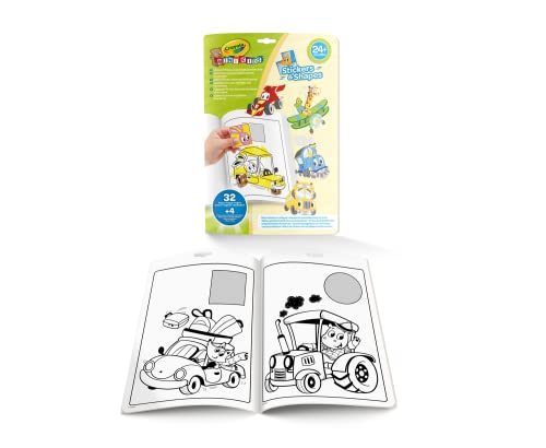 Crayola Mini Kids, Aufkleber und Formen-Album Verrückte Fahrzeuge, 32 Ausmalseiten und 4 bunte Wachsstifte, kreative Beschäftigung für Kinder ab 2 Jahren, 25-6938G Crayola Mini Kids, Aufkleber und Formen-Album Verrückte Fahrzeuge, 32 Ausmalseiten und 4 bunte Wachsstifte, kreative Beschäftigung für Kinder ab 2 Jahren, 25-6938G von CRAYOLA