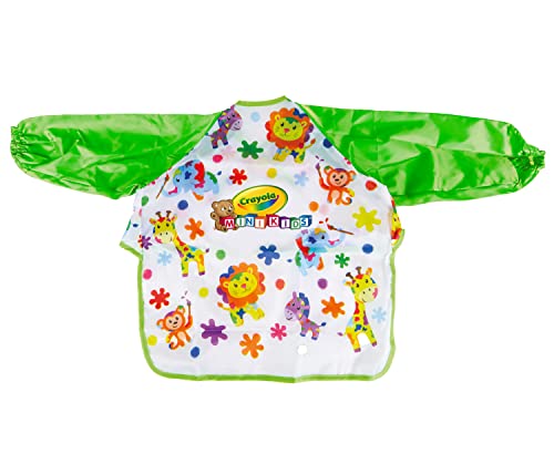 CRAYOLA Mini Kids - Kittel mit Langen Ärmeln zum Schutz der Kleidung, Alter 12 Monate, Gewicht bis zu 17 kg, für Kinderkrippe, Vorschule, Kindergarten und Freizeit, 25-3940 von CRAYOLA