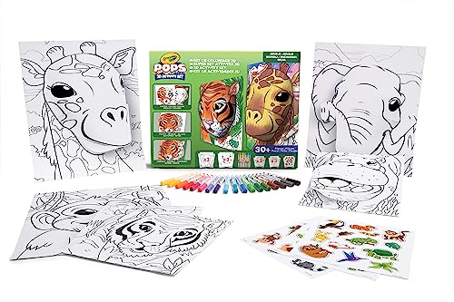 Crayola POPS - 3D-Super-Aktivitätsset, zum Ausmalen und Erstellen von 3D-Bildern, kreative Beschäftigung und Geschenk für Kinder, Thema Dschungel, ab 6 Jahren Crayola POPS - 3D-Super-Aktivitätsset, zum Ausmalen und Erstellen von 3D-Bildern, kreative Beschäftigung und Geschenk für Kinder, Thema Dschungel, ab 6 Jahren von CRAYOLA