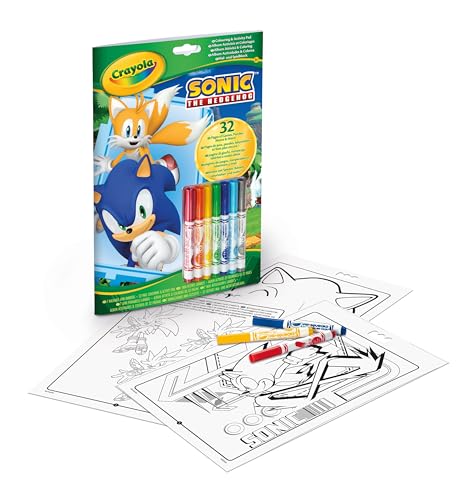 Crayola - Sonic Activity & Coloring Album, 32 Malvorlagen und 7 Mini waschbare Filzstifte, 04-0866 Crayola - Sonic Activity & Coloring Album, 32 Malvorlagen und 7 Mini waschbare Filzstifte, 04-0866 von CRAYOLA
