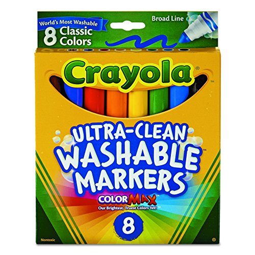 Crayola Ultra-Clean waschbare Marker, breite Linie, 8 Stück von CRAYOLA