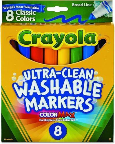 Crayola Ultra-Clean waschbare Marker, breite Linie, 8 Stück von CRAYOLA