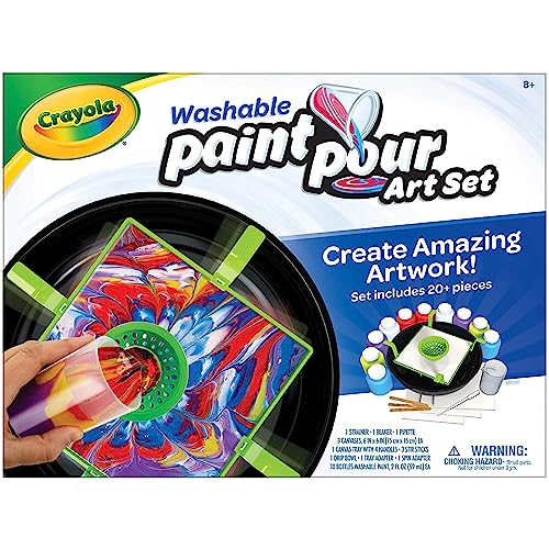 Crayola Washable Acrylic Paint Pour Set, 20pc Paint Set, Gift for Kids, 8, 9, 10, 11 von CRAYOLA
