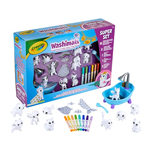 Crayola - Washimals, Super Masken- und Kostüm-Set, zum Bemalen und Baden der Jungtiere, Spiel und Geschenk für Kinder, ab 3 Jahren, 74-7461 Crayola - Washimals, Super Masken- und Kostüm-Set, zum Bemalen und Baden der Jungtiere, Spiel und Geschenk für Kinder, ab 3 Jahren, 74-7461 von CRAYOLA