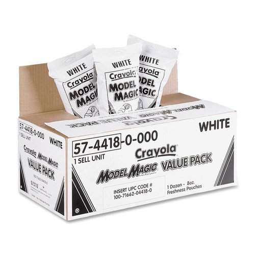 Model Magic Clay, Value Pack , 12-8 oz. Packs, White, Sold as 1 Carton - Crayola Model Magic Clay, Value Pack , 12-8 oz. Packs, White von CRAYOLA