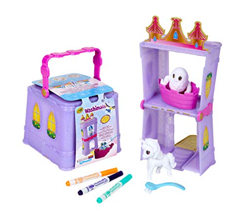 CRAYOLA WASHIMALS Peculiar Pets Schloss Aktivitäten-Set zum Färben und Baden für Welpen, zum Spielen und Geschenk, 3 Jahre, 74-7358 von CRAYOLA