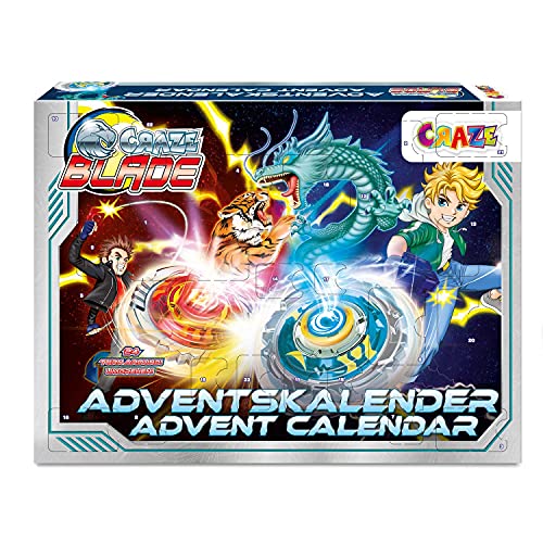 Blade Adventskalender Jungen - Kampfkreisel Spielzeug Adventskalender mit Battle Arena, Launcher & Kreisel - Weihnachtskalender für Jungen und Mädchen von CRAZE