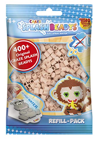 CRAZE SPLASH BEADYS Refill-Set Ersatzperlen hautfarben skin Nachfüllpack Bastelperlen Bügelperlen ohne Bügeln 11454 von CRAZE