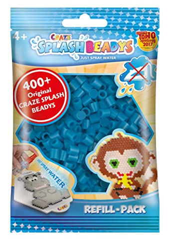 CRAZE SPLASH BEADYS Refill-Set Ersatzperlen blau blue Steckperlen Nachfüllpack Bügelperlen ohne Bügeln 11690 von CRAZE