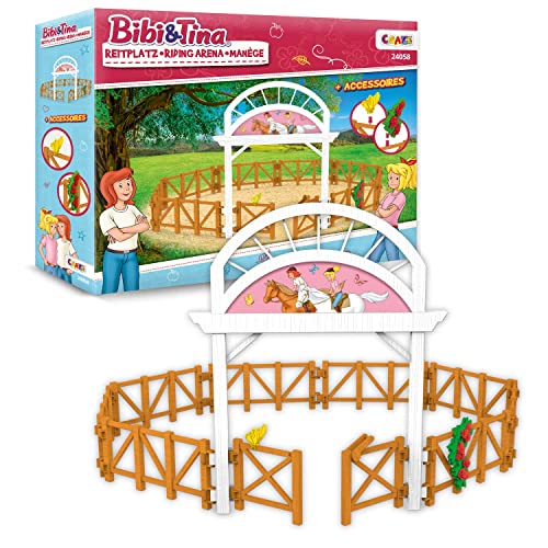 Craze Bibi und Tina Reitarena für Pferdefiguren Spielset Martinshof Pferdeset Pferde Mädchen Geschenk Spielwelt Bibi und Tina Spielzeug ab 3 Jahre Riding Arena 24058 von CRAZE