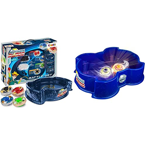 CRAZE Blade XXL Battle Set 4er Metall Kampfkreisel Mit Zubehör - Mega Battle-Arena Für Blade Kreisel Inkl. Kampfarena 10341 von CRAZE