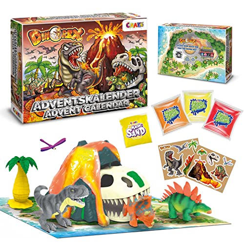 CRAZE DINOREX Adventskalender Kinder - Dino Spielzeug Adventskalender mit Dinosaurier Figuren, Playset mit Vulkan und Lava CRAZE DINOREX Adventskalender Kinder - Dino Spielzeug Adventskalender mit Dinosaurier Figuren, Playset mit Vulkan und Lava von CRAZE