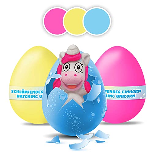 MEGGA EGG Mini Unicorn - 3er Bundle Einhorn Überraschungseier, Schlüpfendes Ei mit Figur zu sammeln von MEGGA EGG