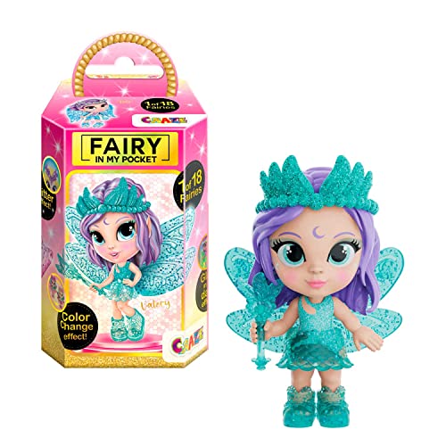 CRAZE Fairy In My Pocket | Fee Puppe mit Flügel, Fee Spielzeug zum Sammeln mit Spezialeffekten wie Glitzer, Leuchten im Dunkeln und Farbwechsel von CRAZE