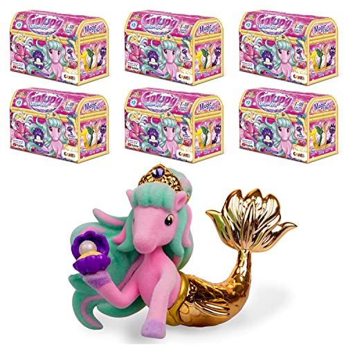 GALUPY Mermaid 6er Pack - Einhorn Spielzeug mit Meerjungfrauenflosse, 6X Einhorn Figuren mit Swarovski Kristall, 18 Verschiedene Einhorn Figuren zum Sammeln GALUPY Mermaid 6er Pack - Einhorn Spielzeug mit Meerjungfrauenflosse, 6X Einhorn Figuren mit Swarovski Kristall, 18 Verschiedene Einhorn Figuren zum Sammeln von Galupy