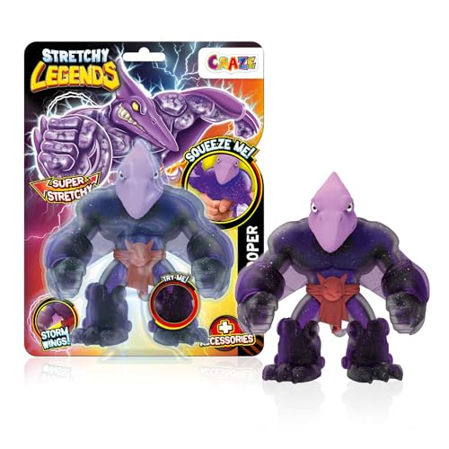STRETCHY LEGENDS Pterotrooper - Elastische Actionfiguren für Kinder, Dehnbare Superhelden Figuren zu Sammeln mit Schleimfüllung von STRETCHY LEGENDS