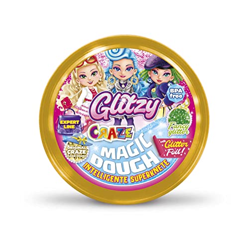 MAGIC DOUGH Expert Glitzy - Knete Set Intelligente Knete , 70g Dose Kinderknete mit Glitzereffekt , Knetmasse mit Glitzer magische Knete ab 2 jahre von Magic Dough