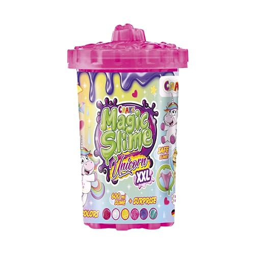 CRAZE Magic Slime Unicorn XXL - Schleim Kinder in 600 ml Dose inkl. Einhorn Spielfigur, Schleim Set mit Überraschung & wunderschöne Glitzereffekte von CRAZE