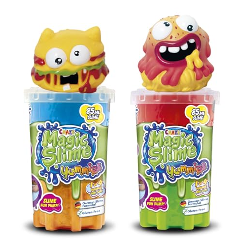 CRAZE Magic Slime YUMMIES 2er Pack | Schleim Kinder in Neonfarben Farbmischungen mit verschiedenen Saugcharakteren - 2X 85 ml Schleimdose, buntes Kinderschleim rückstandsfrei CRAZE Magic Slime YUMMIES 2er Pack | Schleim Kinder in Neonfarben Farbmischungen mit verschiedenen Saugcharakteren - 2X 85 ml Schleimdose, buntes Kinderschleim rückstandsfrei von CRAZE