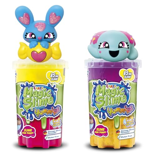 CRAZE Magic Slime YUMMIES 2er Pack | Schleim Kinder in Neonfarben Farbmischungen mit verschiedenen Saugcharakteren - 2X 85 ml Schleimdose, buntes Kinderschleim rückstandsfrei CRAZE Magic Slime YUMMIES 2er Pack | Schleim Kinder in Neonfarben Farbmischungen mit verschiedenen Saugcharakteren - 2X 85 ml Schleimdose, buntes Kinderschleim rückstandsfrei von CRAZE