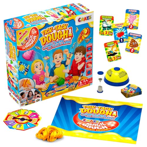 Craze Magic Tick Tack Dough, Intelligente Knete Set, Knetmasse, Brettspiele für Kinder, Gesellschaftsspiele Familie Spaß-Garantie, Spiel für Erwachsene und Kleine ab 6 Jahren 35030 von CRAZE