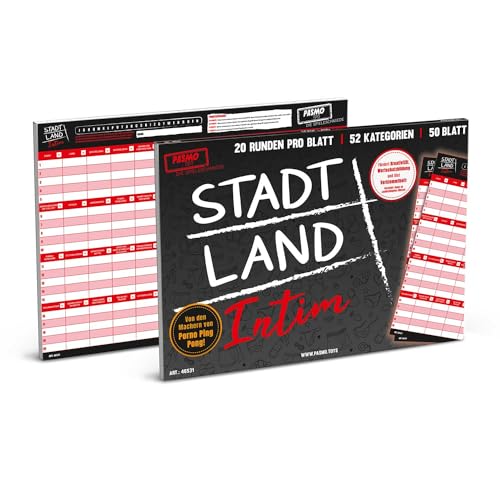 Pasmo - Stadt Land Intim A3 Gesellschaftsspiel Sonderedition Partyspiel mit lustigen Kategorien, Partyspaß für Erwachsene Pasmo - Stadt Land Intim A3 Gesellschaftsspiel Sonderedition Partyspiel mit lustigen Kategorien, Partyspaß für Erwachsene von Pasmo