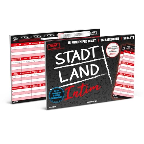 Pasmo - Stadt Land Intim A4 Gesellschaftsspiel Sonderedition Partyspiel mit lustigen Kategorien, Partyspaß für Erwachsene Pasmo - Stadt Land Intim A4 Gesellschaftsspiel Sonderedition Partyspiel mit lustigen Kategorien, Partyspaß für Erwachsene von Pasmo