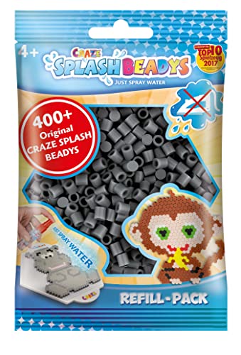 CRAZE SPLASH BEADYS Refill-Pack Ersatzperlen grau grey Wasserperlen Nachfüllpack Bügelperlen ohne Bügeln 11904 von CRAZE