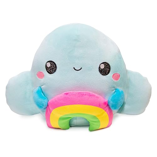 CRAZE 58541 Squishpets Medium Plush Claudi, grau & Regenbogen von CRAZE