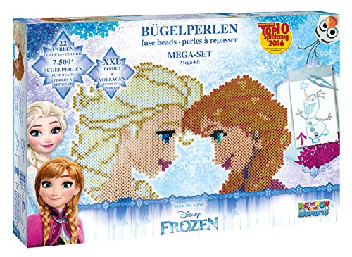 Craze 15094 - Rainbow Beadys Bügelperlen Mega Set Disney Frozen inklusiv Zubehör, 7500 Perlen, 22 Farben von CRAZE