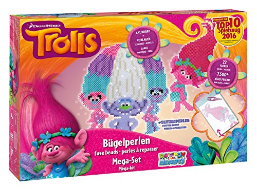 Craze 54650 - Rainbow Beadys Bügelperlen Mega Set Dreamworks Trolls inklusiv Zubehör, 7500 Perlen, rosa Craze 54650 - Rainbow Beadys Bügelperlen Mega Set Dreamworks Trolls inklusiv Zubehör, 7500 Perlen, rosa von CRAZE