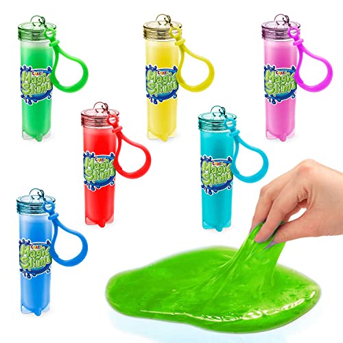 Craze Magic Slime Keychain | Schleim Set 6X Schlüsselanhänger mit Schleim Kinder - Slime Kit 6X 25 ml, 6 Farben, Rückstandsfrei von CRAZE