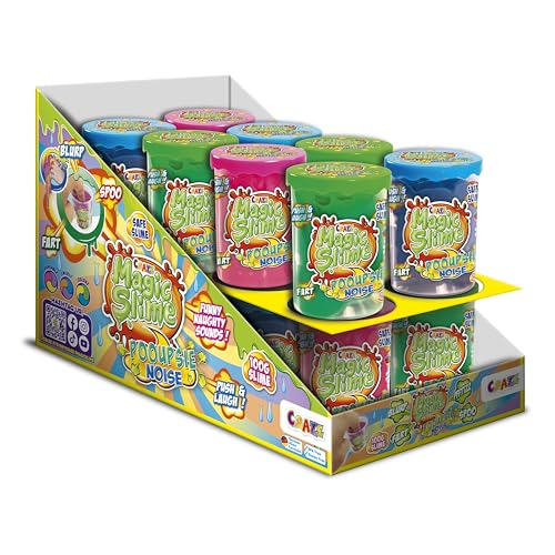 Craze Magic Slime POOUPSIE Noise | 16er Slime Set Kinder Schleim Dickflüssiger Pups Slime Kit 3X 100g, Scherzartikel, Rückstandsfrei von CRAZE