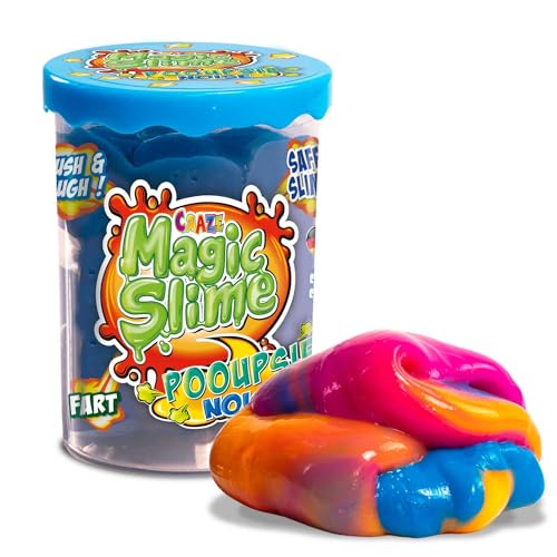 Craze Magic Slime POOUPSIE Noise | Dickflüssiger Pups Schleim für Kinder, 100 g Kinder Schleim in Dose, Slime Set Scherzartikel, Rückstandsfrei, 5.5 x 5.5 x 7.8 cm von CRAZE
