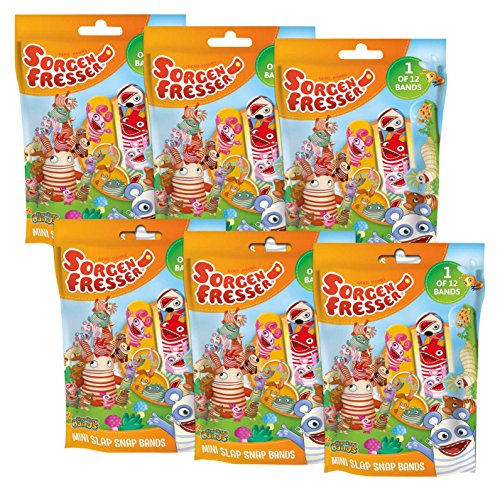 Craze Mini Slap SNAP Bands 6er Bundle Set Kinderarmbänder Sorgenfresser 59235, bunt Craze Mini Slap SNAP Bands 6er Bundle Set Kinderarmbänder Sorgenfresser 59235, bunt von Slap Snap Bands