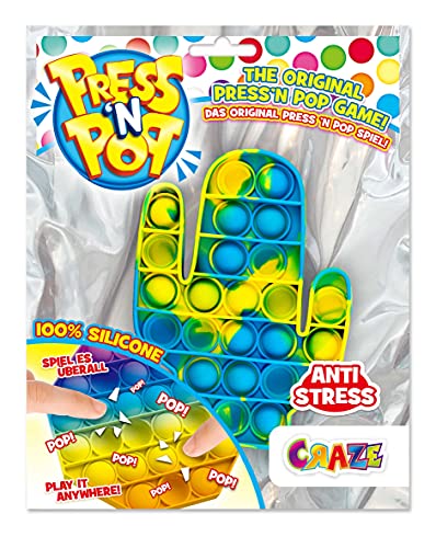 Craze PressNPop Press N POP Unisex Cactus Fidget Toy sensorisches Anti Stress Spielzeug für Kinder Erwachsene Bubble Set Kaktus Form 37270, wunderschöne Farbkombinationen von CRAZE