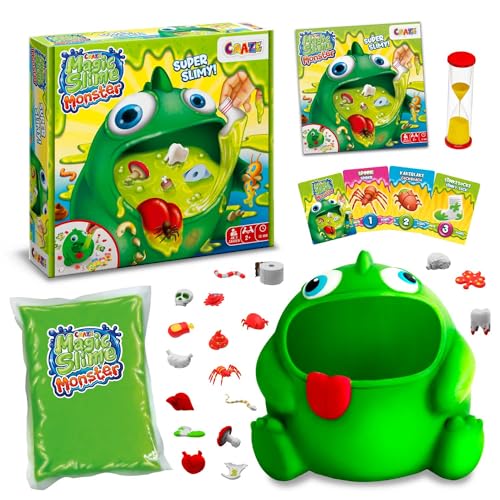 Magic Slime Monster Board Game - Spannendes Spiel mit gruseligen Überraschungen und Kinder Schleim, Gesellschaftsspiele ab 3 Jahren von CRAZE