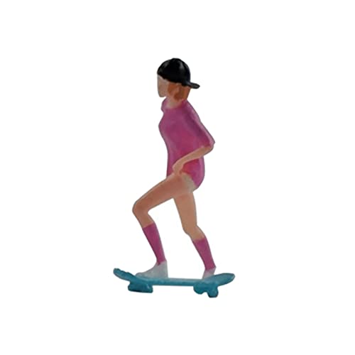 1/64 Figuren Skateboard Mädchen Miniatur Szenen für Bauset Layout Dekor von CRDARAAV